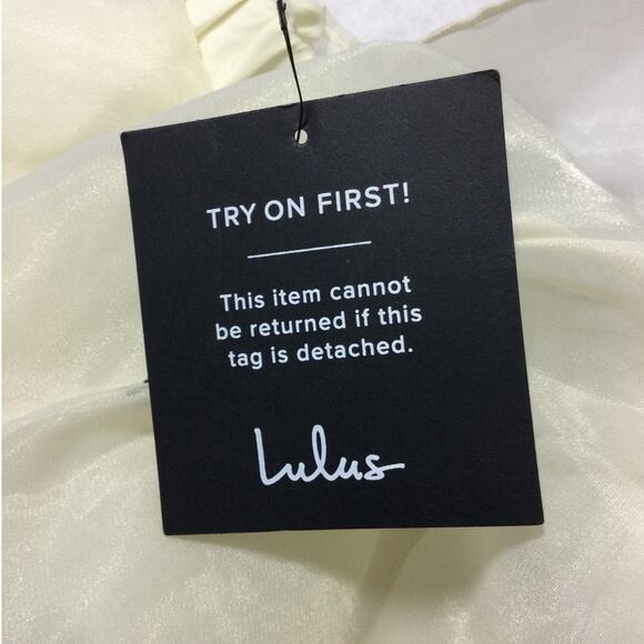 LULU'S XL Deluxe Vision Ivory and Black Tiered Bow Shift Mini Dress NWT B148 - Picture 7 of 8